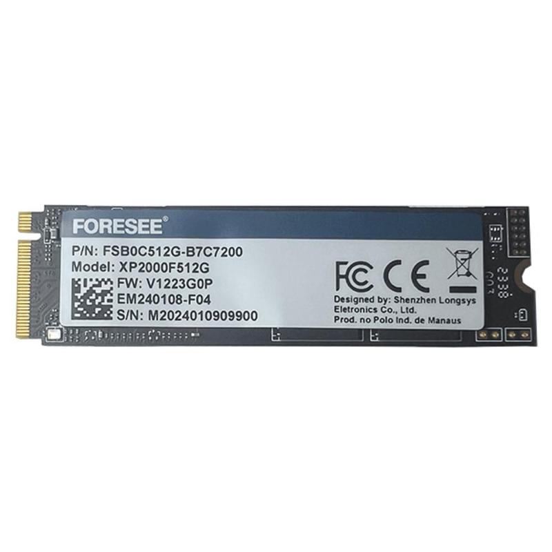 SSD Zilia Foresee 512GB M.2 2280 PCIe Gen 4 NVME XP2000F512G